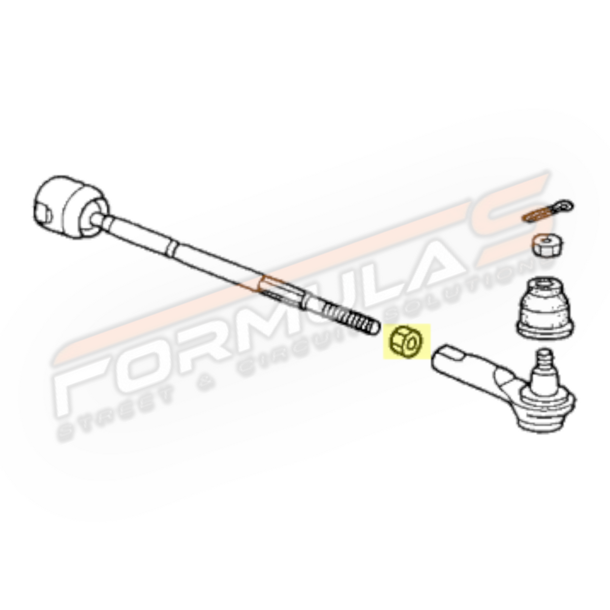 Inner Tie Rod Hex Nut (14mm) for Honda S2000 Formula S