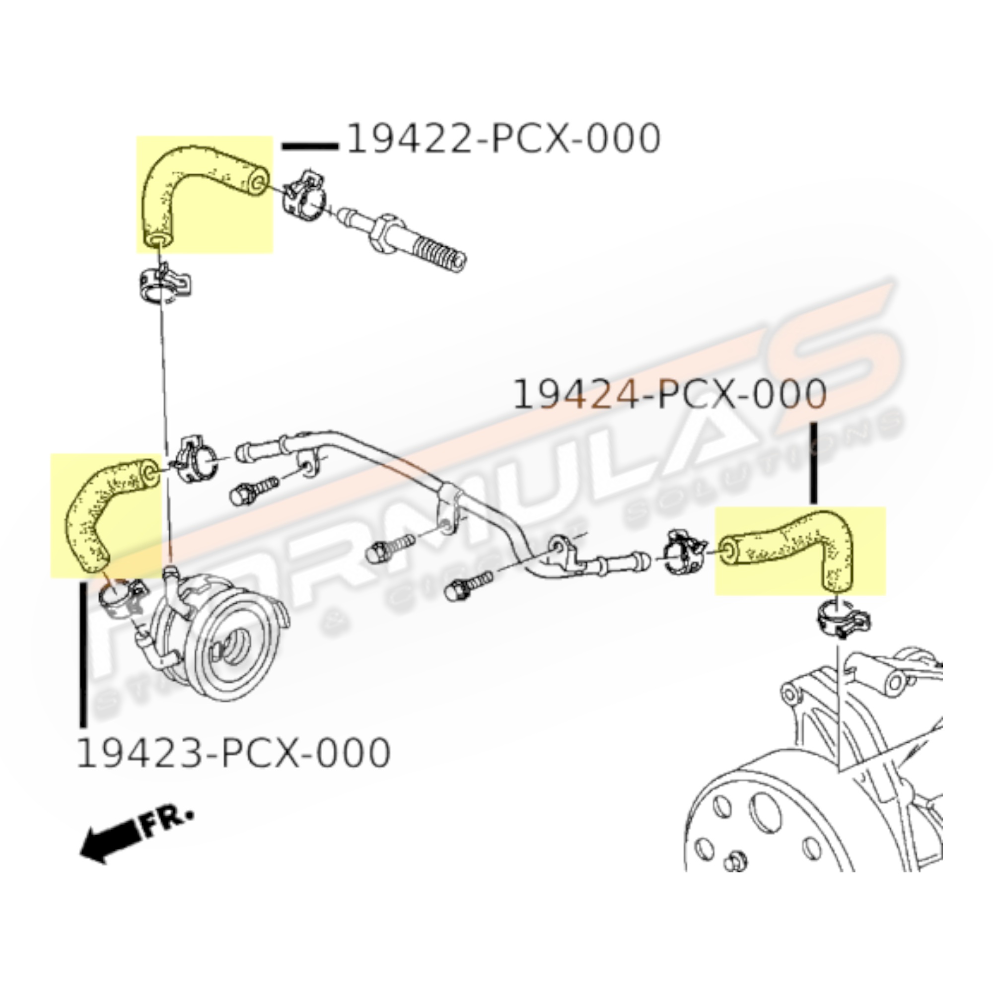 Genuine OEM Honda S2000 Oil Cooler Hoses