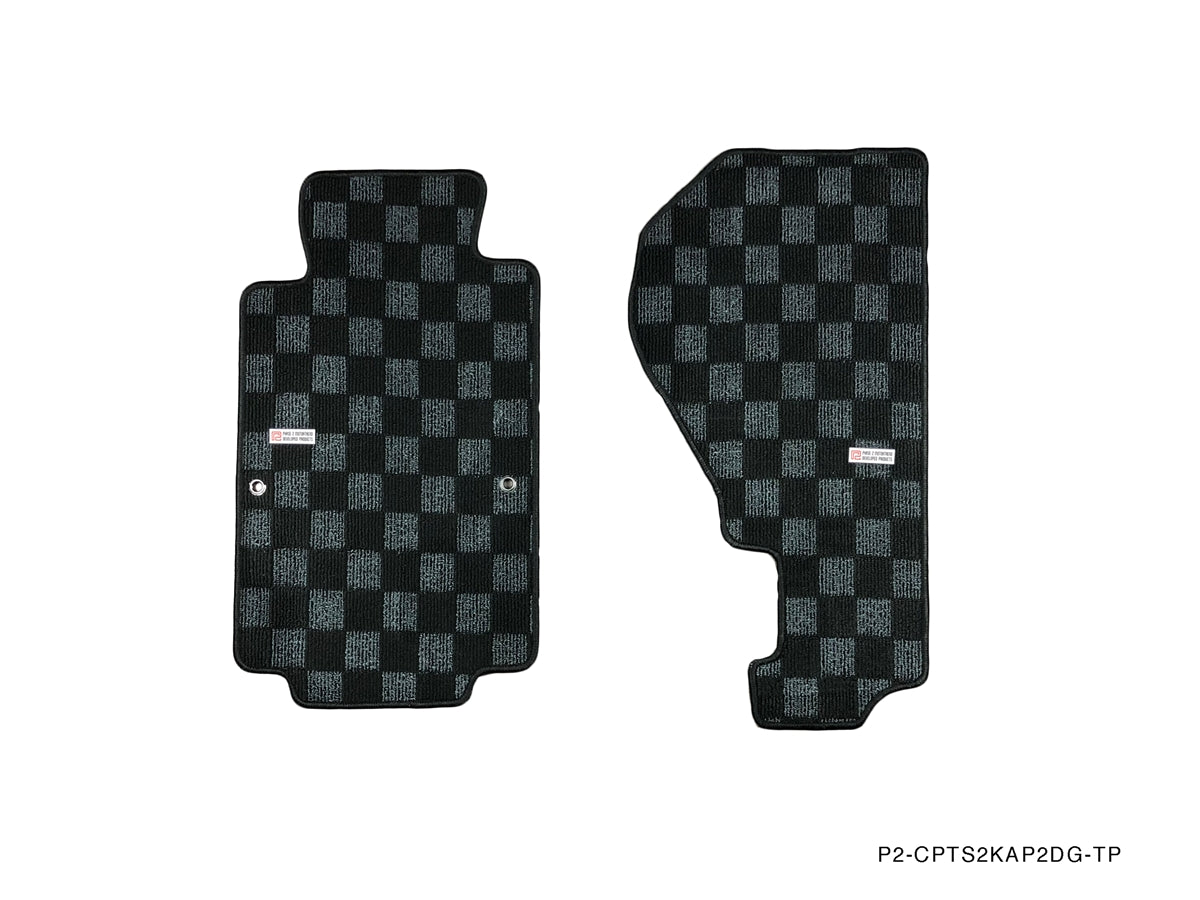 Phase 2 Motortrend Honda S2000 AP2 Race Floor Mats: Dark Grey
