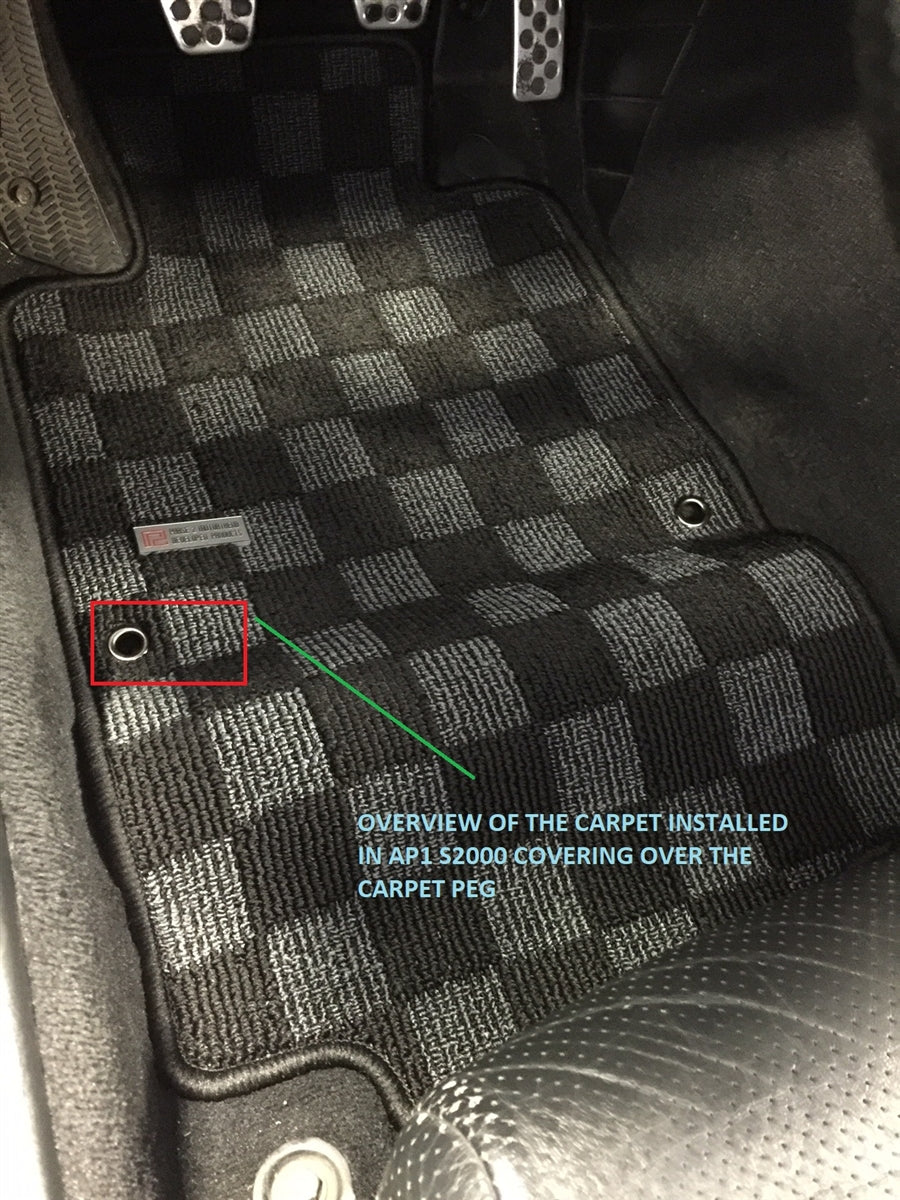 Phase 2 Motortrend Honda S2000 AP2 Race Floor Mats: Dark Grey