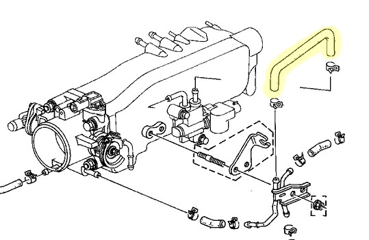 Genuine OEM Honda S2000 Rotary Air Control Valve In Hose