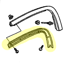 Genuine OEM Honda S2000 Hardtop Seal Retainer