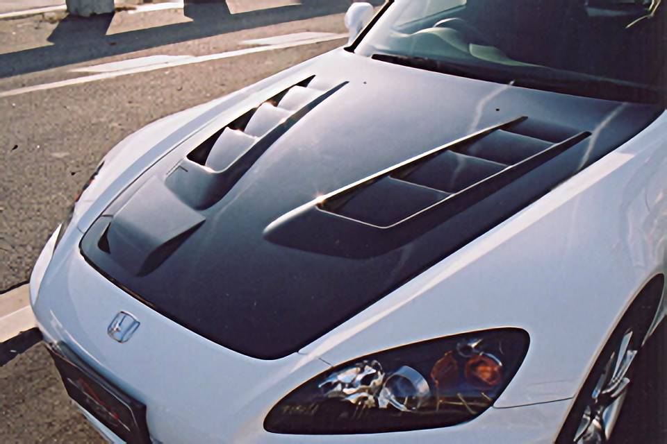 First Molding Super Bonnet Carbon Fiber Vented Hood Honda S2000 AP1 AP2 00-09