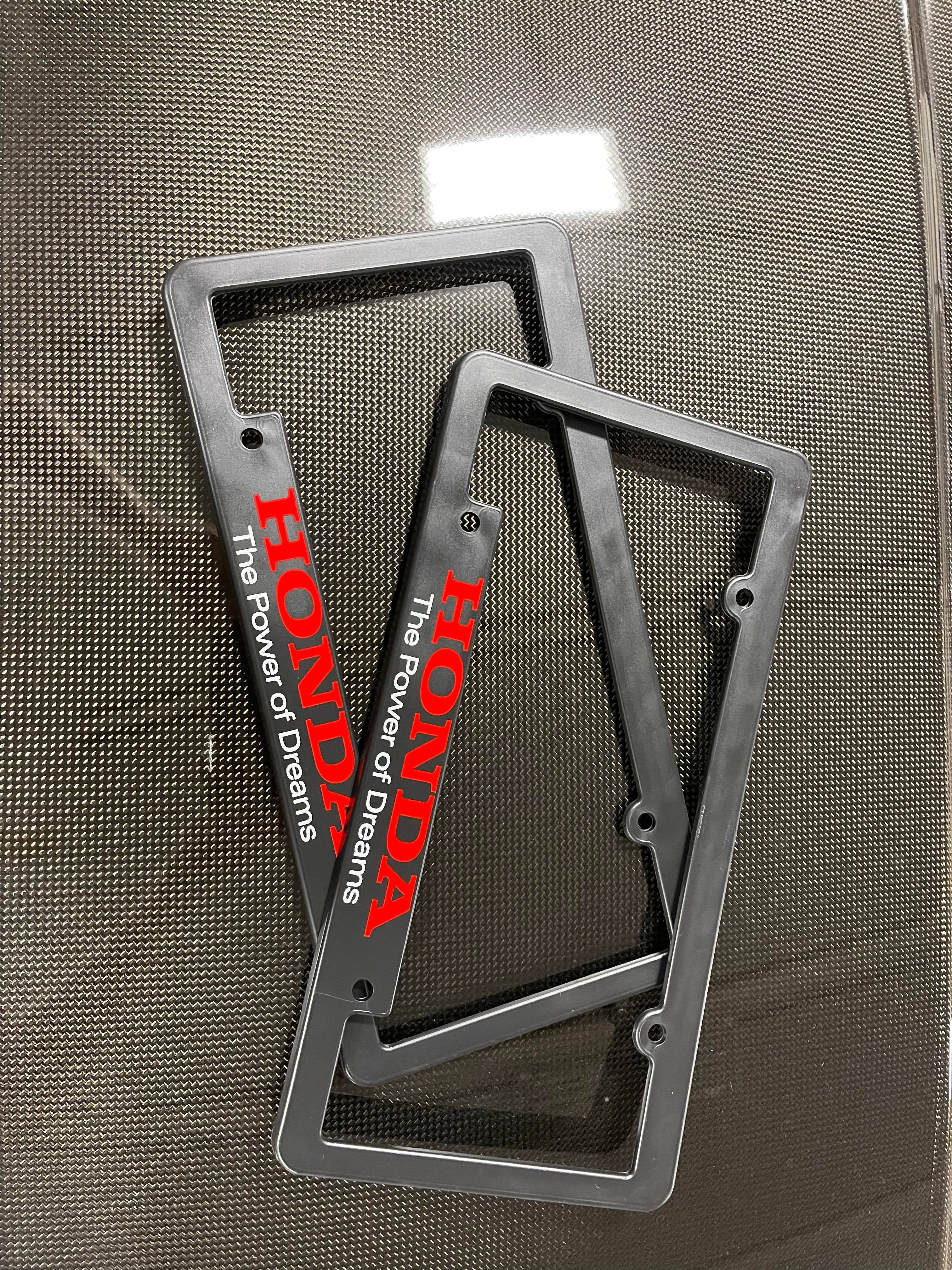 Genuine Honda Power of Dreams License Plate Frame Pair