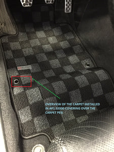 Phase 2 Motortrend Honda S2000 AP2 Race Floor Mats: Dark Grey
