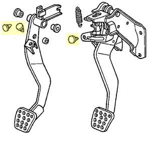 Genuine OEM Honda S2000 Pedal Stopper (Clutch and Brake)