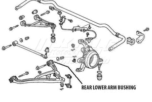 Mugen Rear End Hard Bushings - Rear Lower Arm Set (2pcs) for Honda S2000